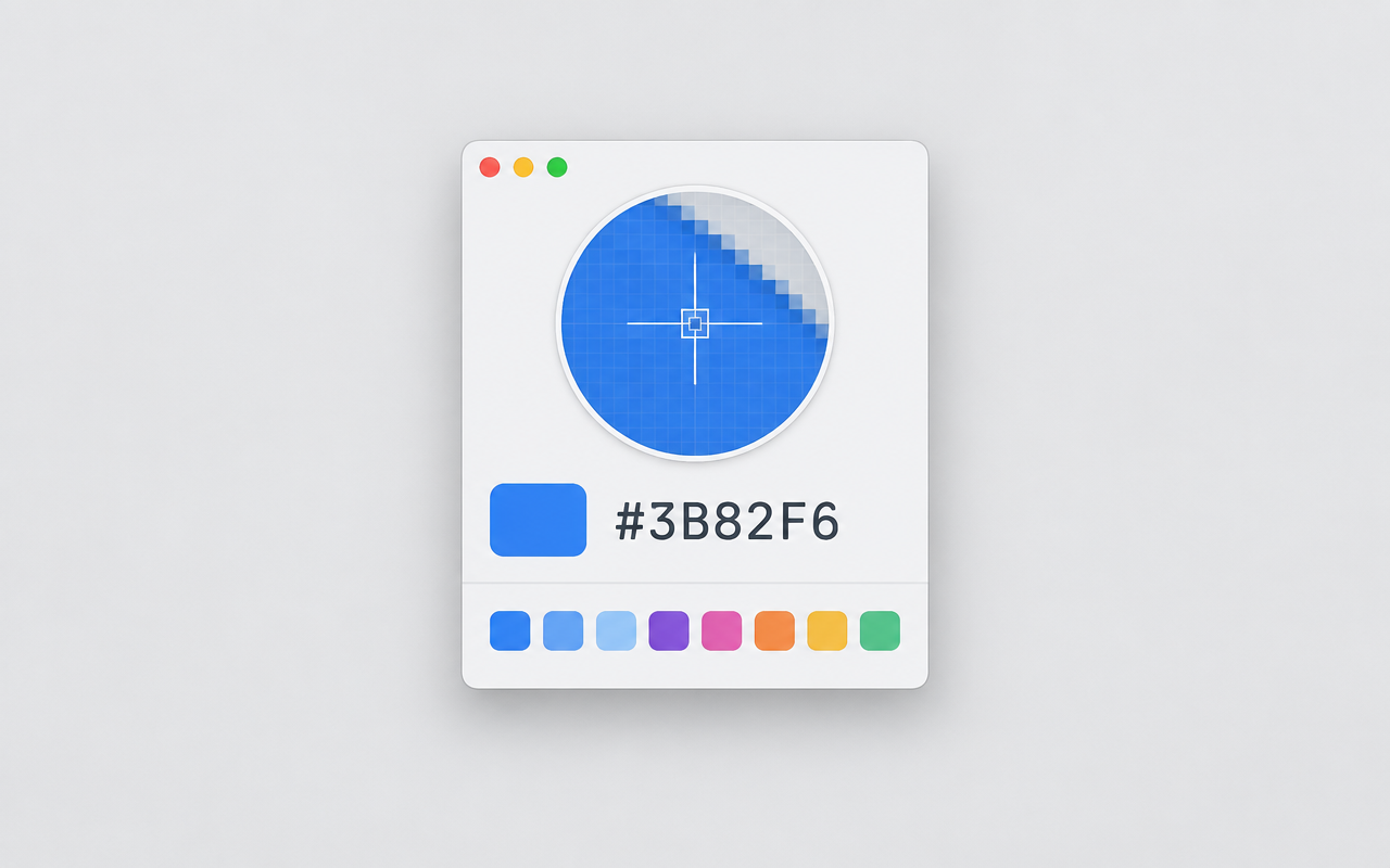 ColorPickr menu bar panel while picking a color