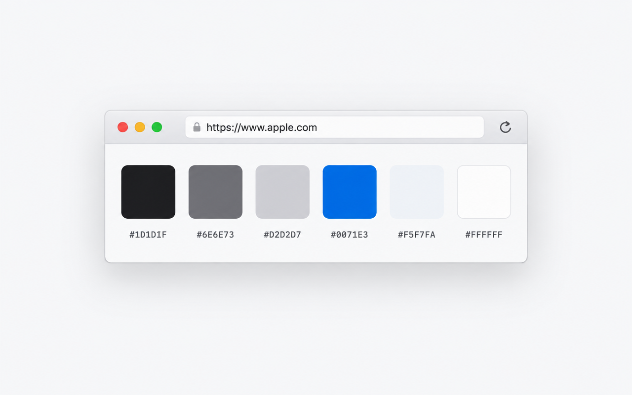 ColorPickr website import result board with extracted colors